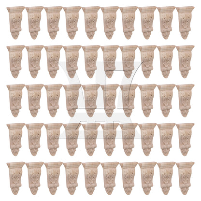 BQLZR Wood Carved Corner Onlay Furniture Door Decal 16x8x2.8cm BQLZR