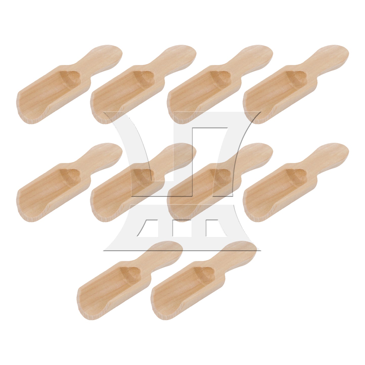 BQLZR 2.87" x 0.94" Mini Wooden Spoons Kitchen Teaspoon Condiment Utensil