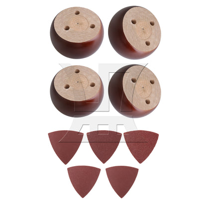 BQLZR 4 Pieces Wooden Furniture Lifter for Sofa Feet 67x40mm White w/ Sandpaper Set