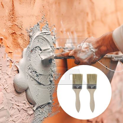 BQLZR Thick Wood Color Handle Brush for Window Frames and Sills 2 Inches