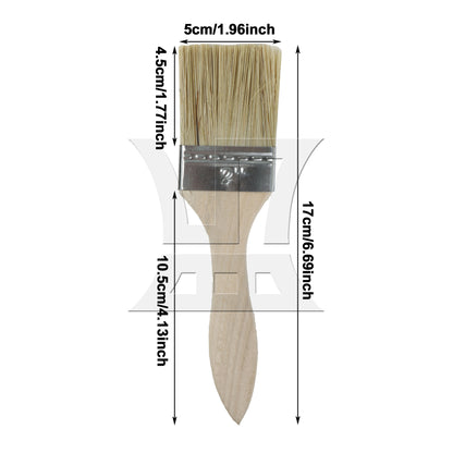 BQLZR Thick Wood Color Handle Brush for Window Frames and Sills 2 Inches