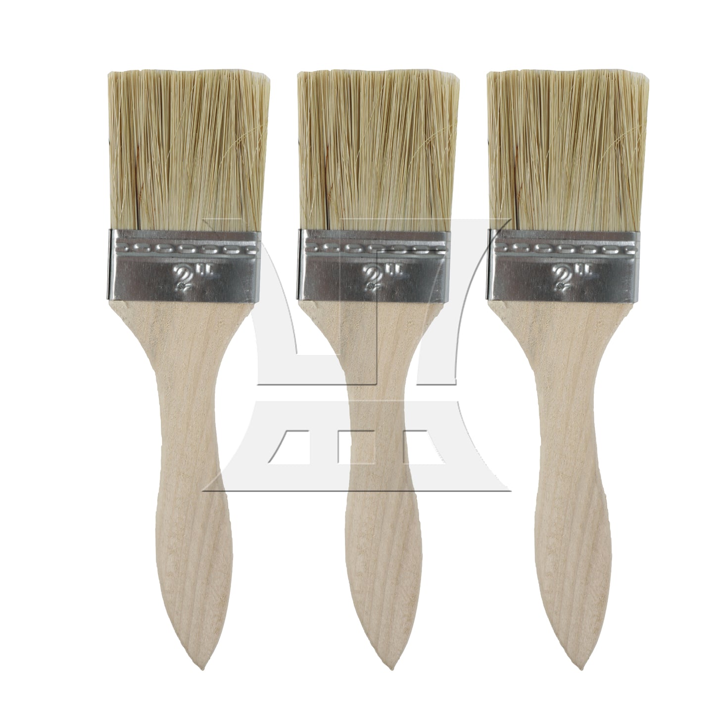 BQLZR Thick Wood Color Handle Brush for Window Frames and Sills 2 Inches