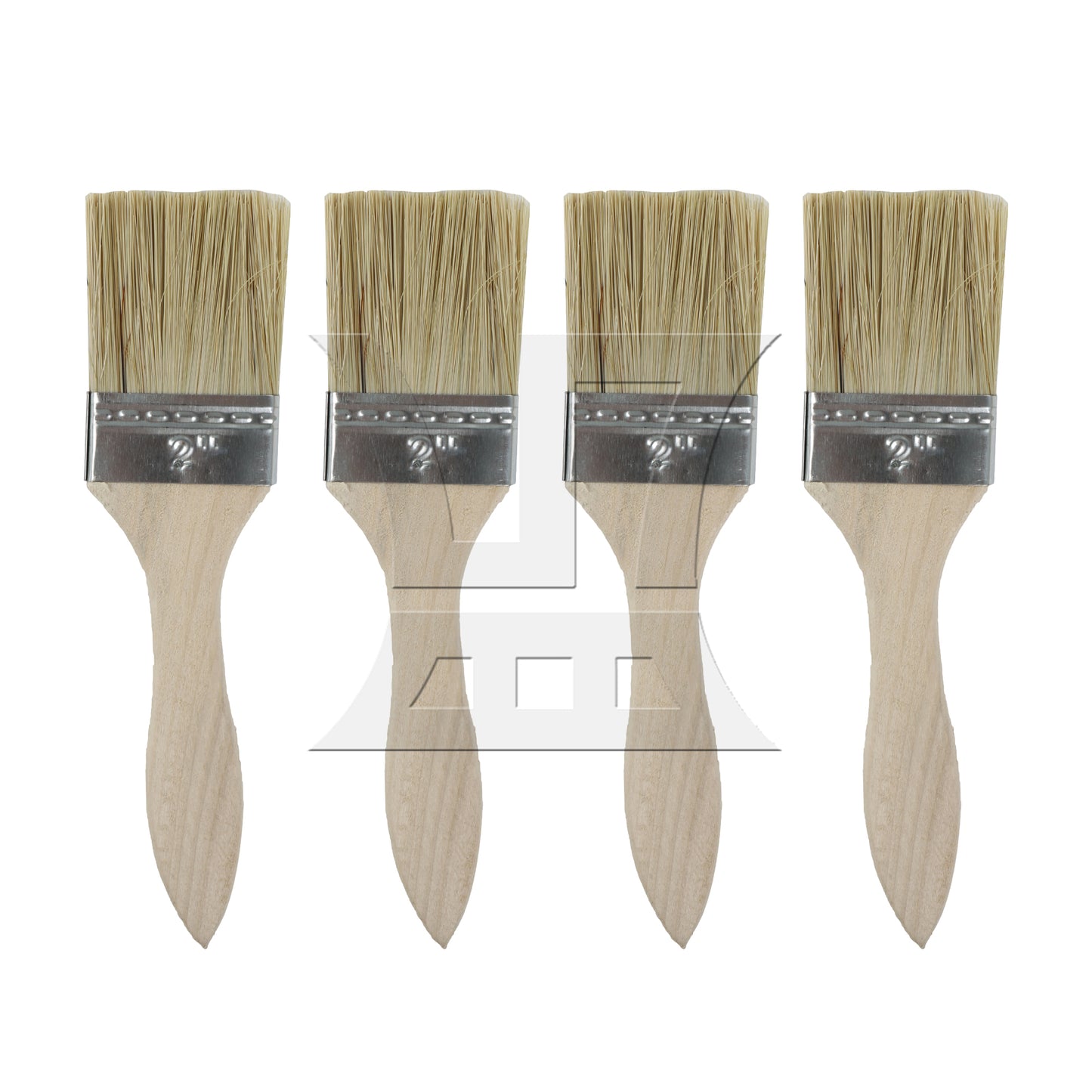 BQLZR Thick Wood Color Handle Brush for Window Frames and Sills 2 Inches