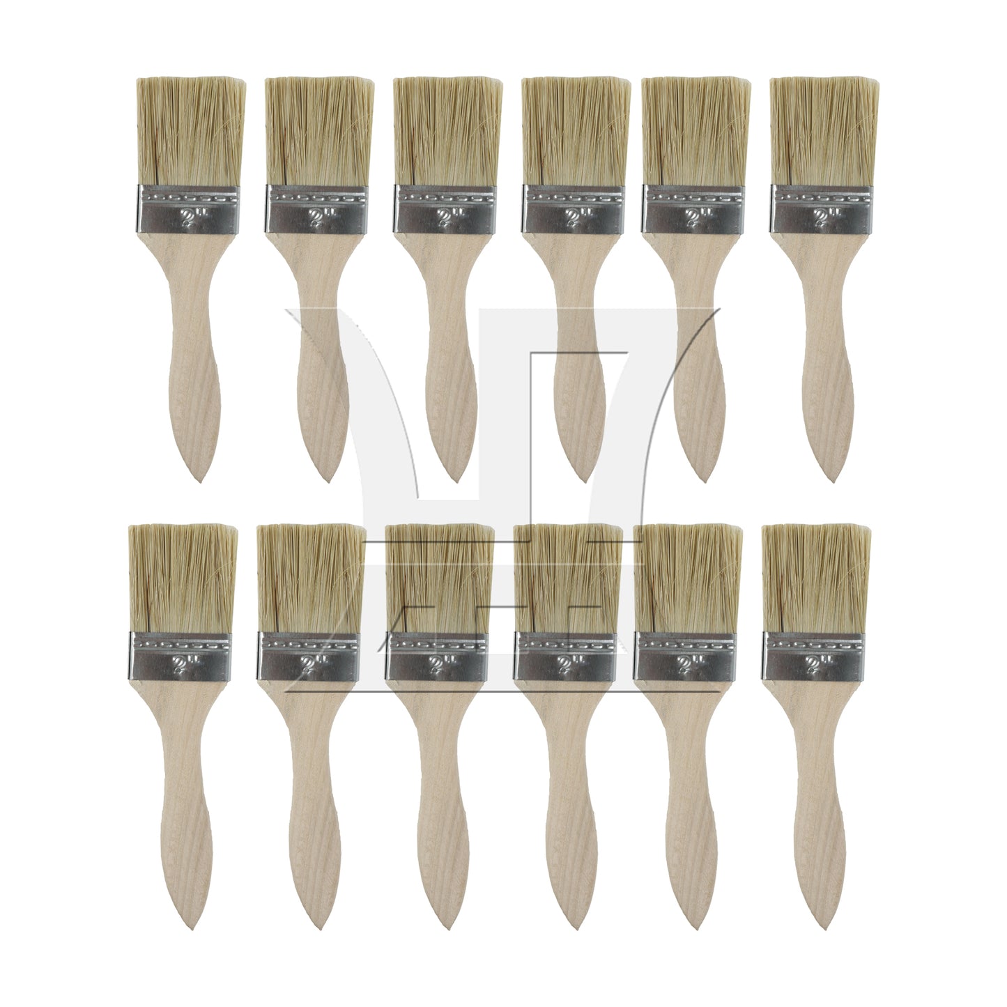 BQLZR Thick Wood Color Handle Brush for Window Frames and Sills 2 Inches
