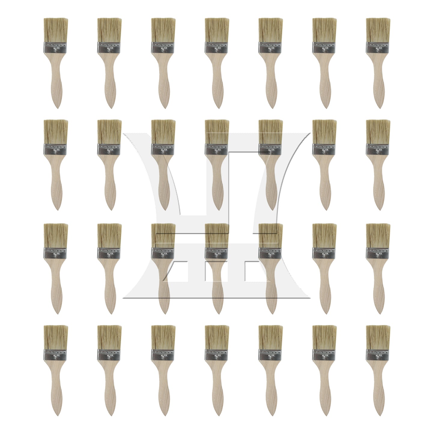 BQLZR Thick Wood Color Handle Brush for Window Frames and Sills 2 Inches