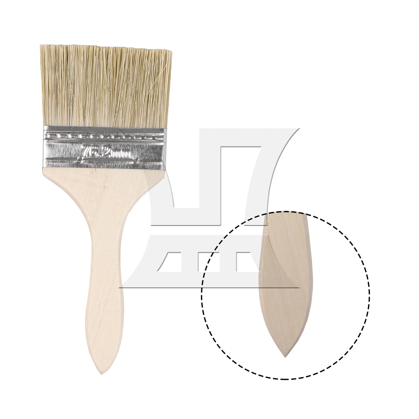 BQLZR Thick Wooden Handle Chip Brush for Painting Stains Varnishes Tool Set