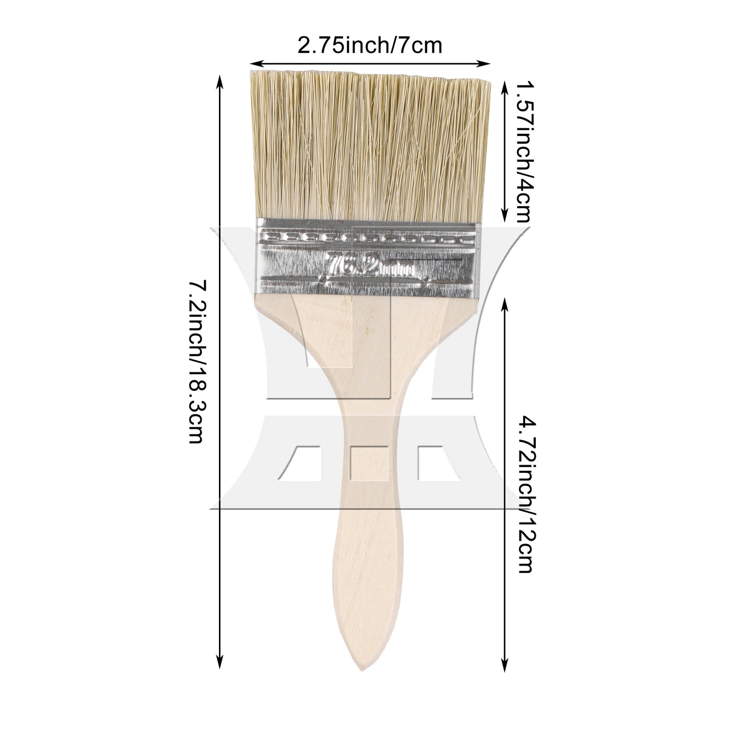 BQLZR Thick Wooden Handle Chip Brush for Painting Stains Varnishes Tool Set