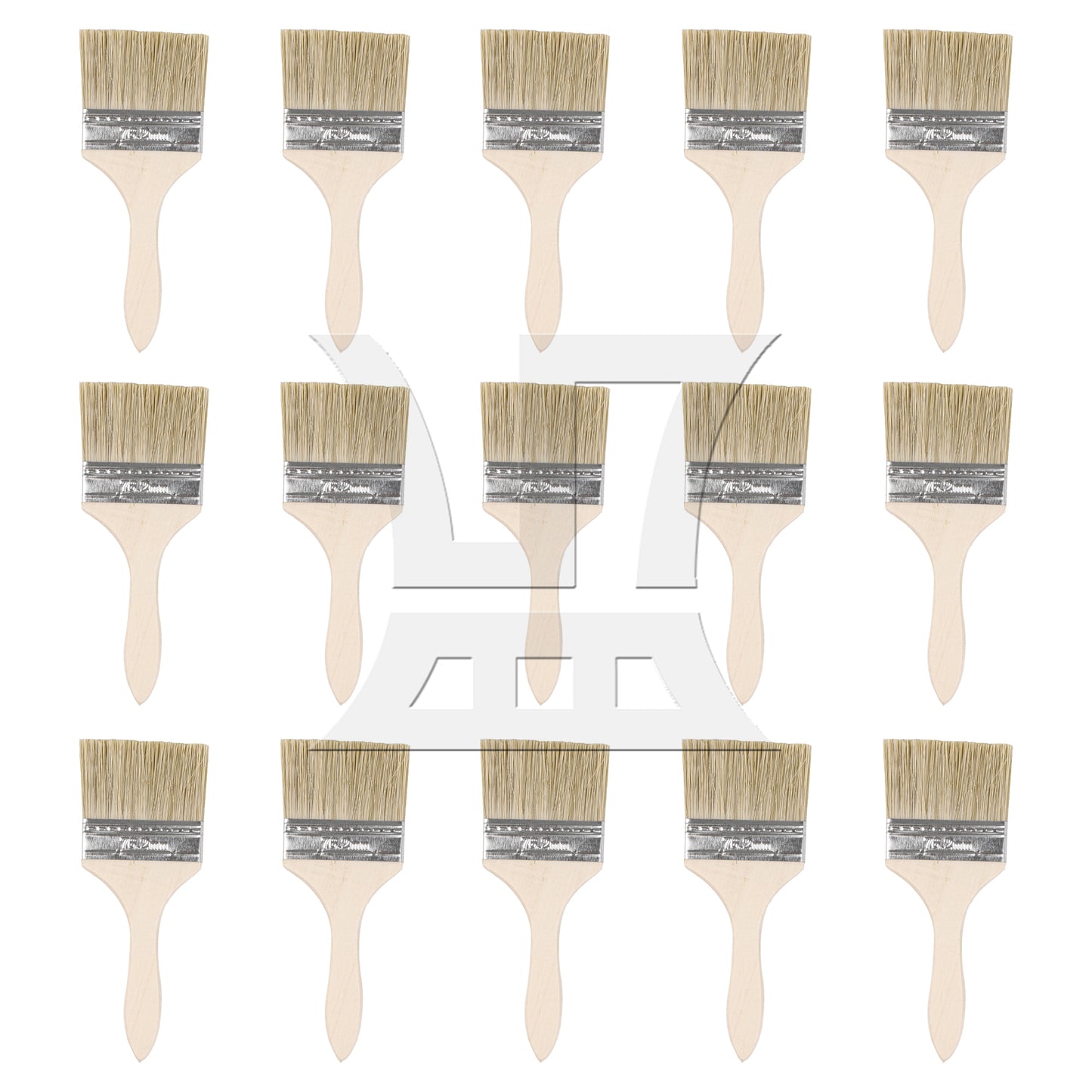 BQLZR  Thin Wooden Painting Brush 3 Inch with 2 Pint Size Unlined Can Set