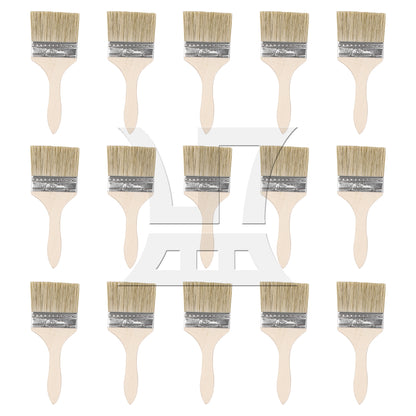BQLZR  Thin Wooden Painting Brush 3 Inch with 2 Pint Size Unlined Can Set