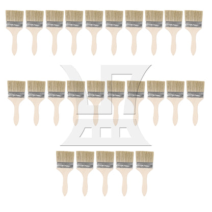 BQLZR  Thin Wooden Painting Brush 3 Inch with 2 Pint Size Unlined Can Set