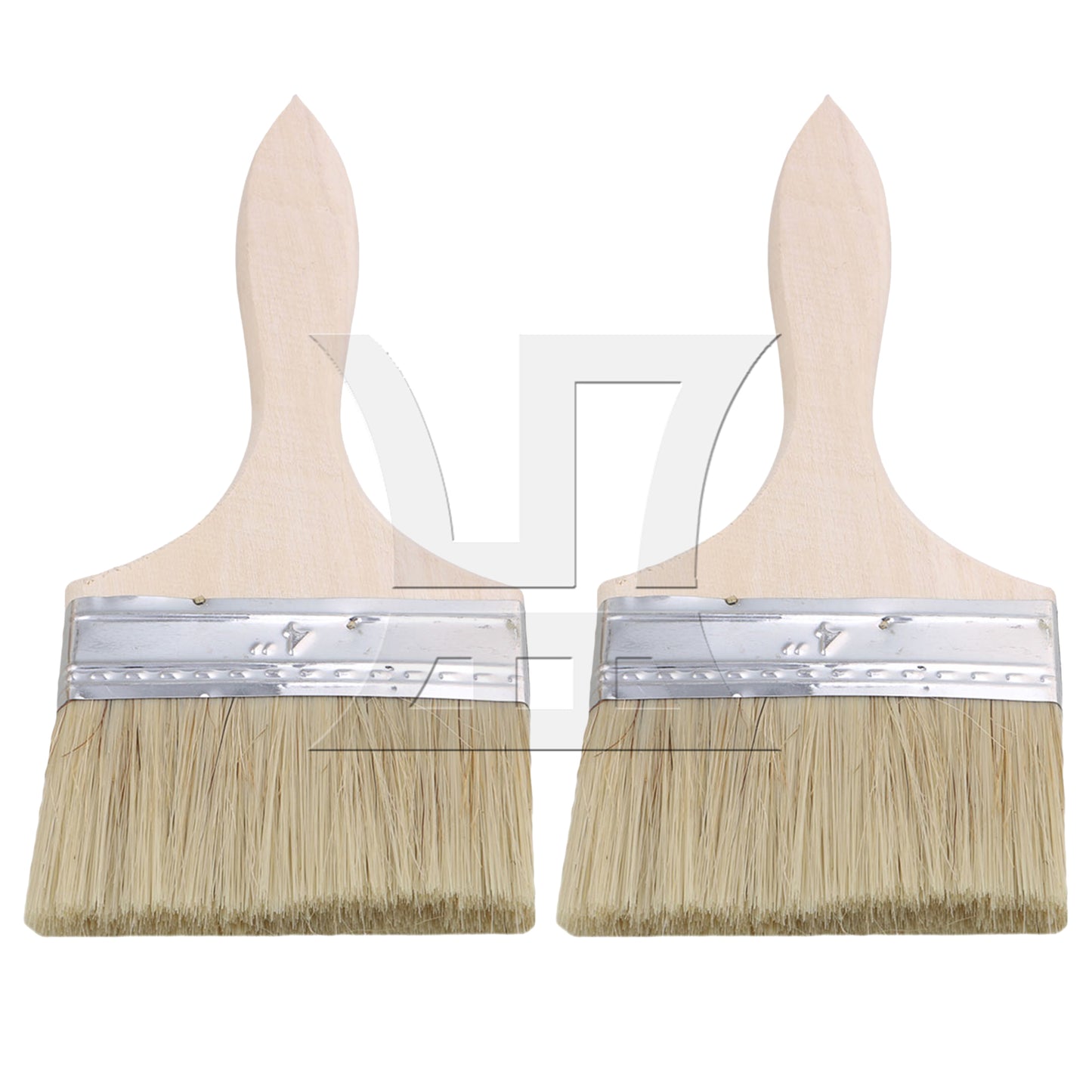 BQLZR Flat Paint Brushes with Handle 4 Inch Stain Brushes for Painting Wall
