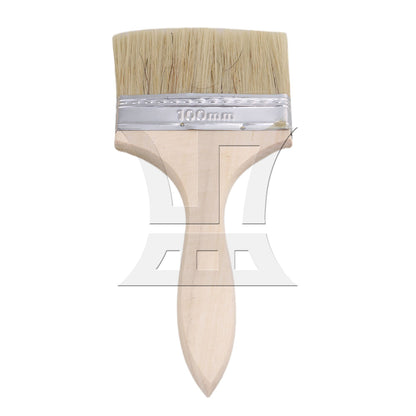 BQLZR Flat Paint Brushes with Handle 4 Inch Stain Brushes for Painting Wall
