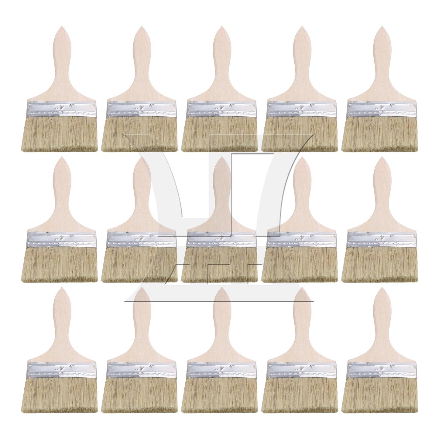 BQLZR Flat Paint Brushes with Handle 4 Inch Stain Brushes for Painting Wall