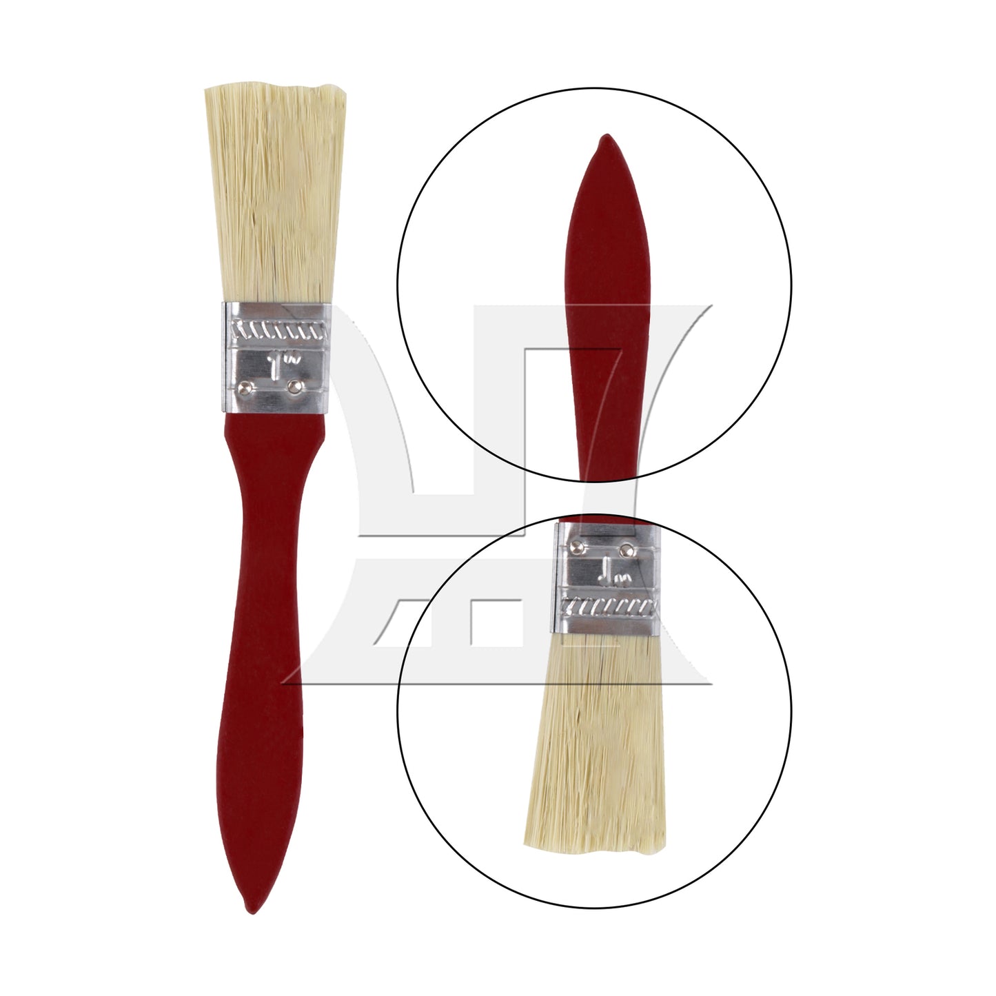 BQLZR Thick Mahogany Handle Paint Brushes for Painting Tools 1 Width Set