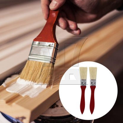 BQLZR Thick Mahogany Handle Paint Brushes for Painting Tools 1 Width Set
