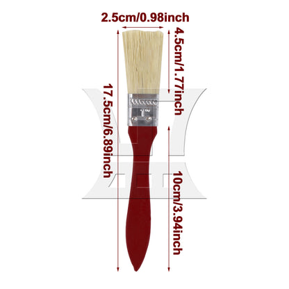 BQLZR Thick Mahogany Handle Paint Brushes for Painting Tools 1 Width Set