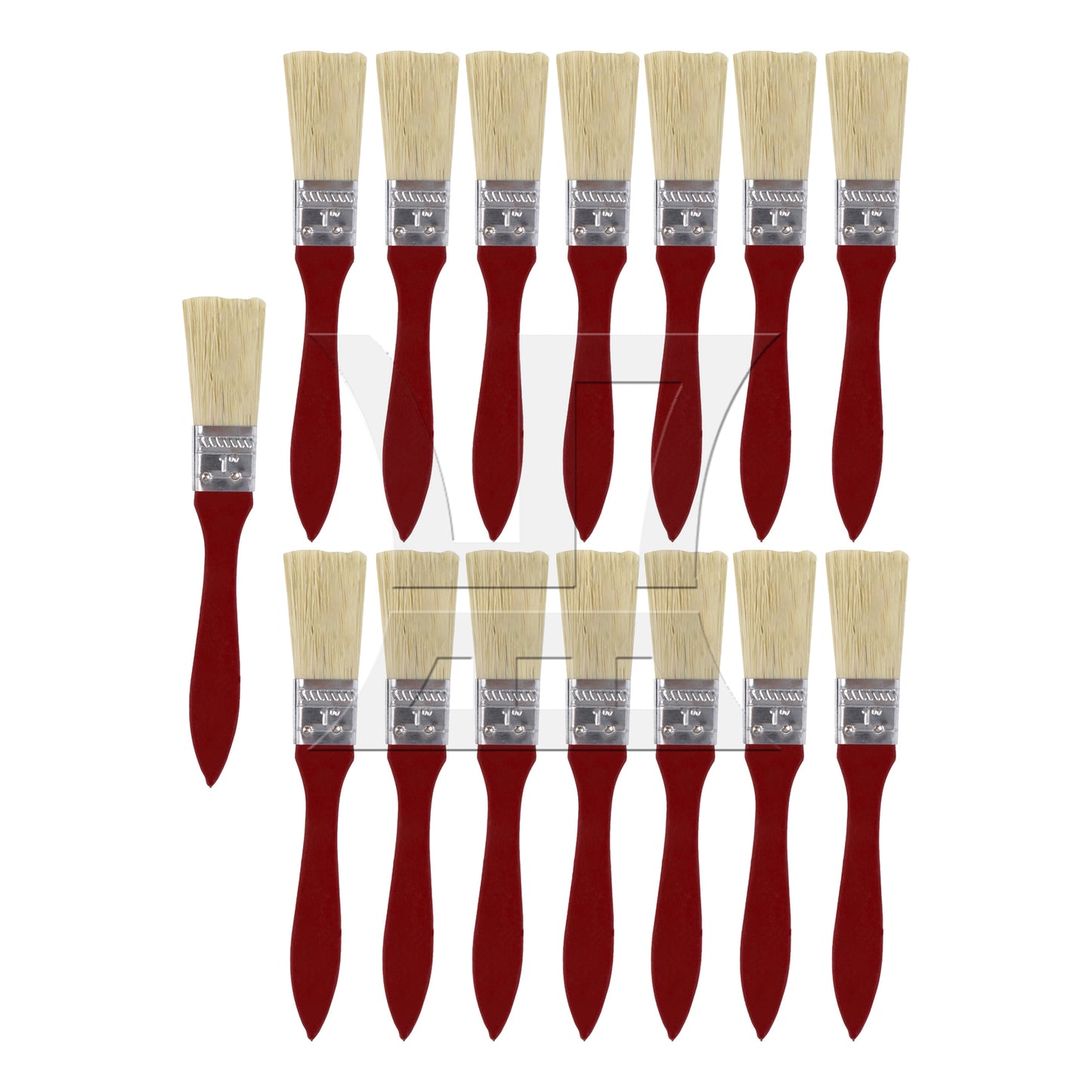BQLZR Thick Mahogany Handle Paint Brushes for Painting Tools 1 Width Set