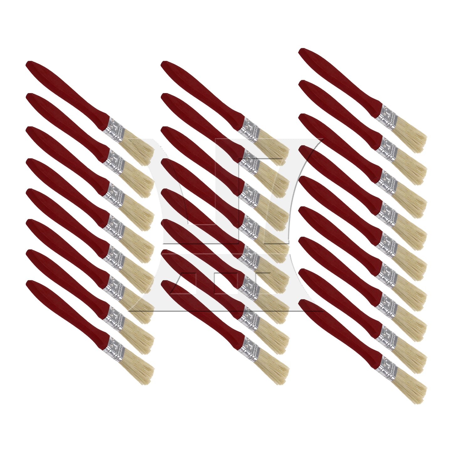 BQLZR Thick Mahogany Handle Paint Brushes for Painting Tools 1 Width Set