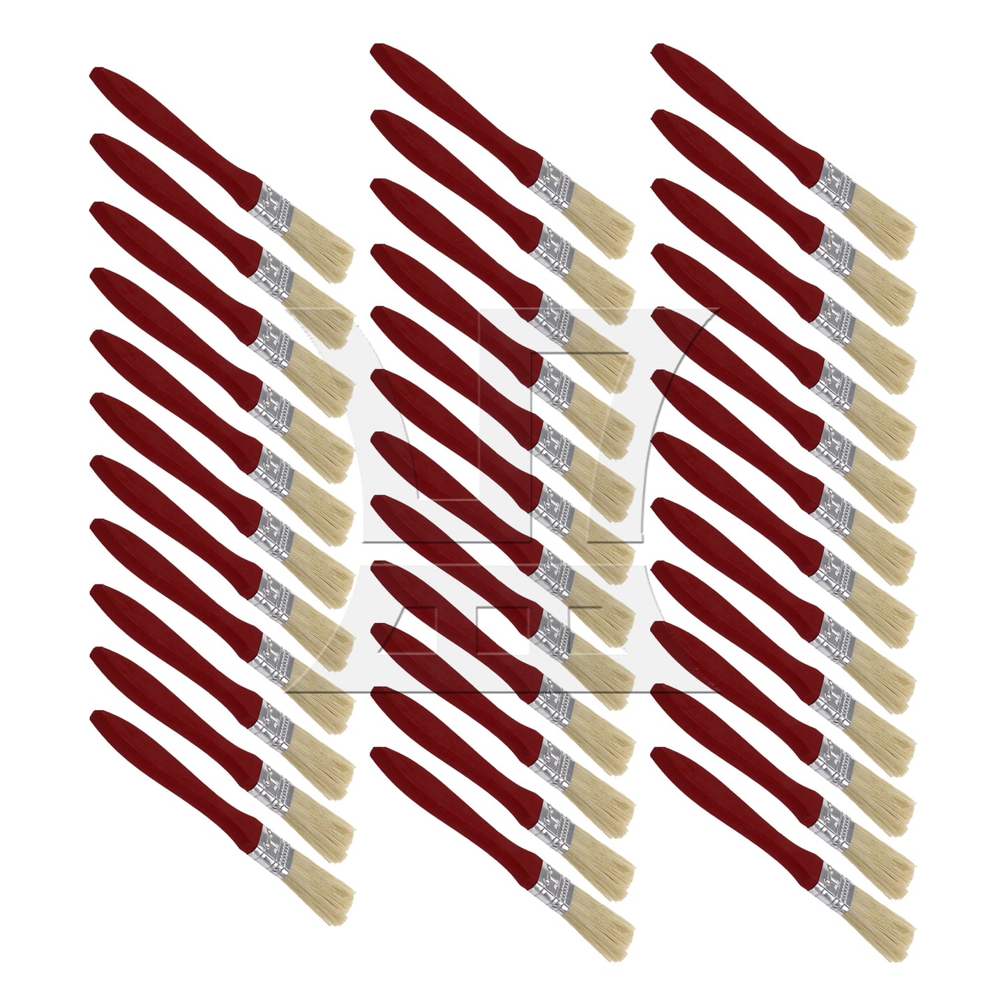 BQLZR Thick Mahogany Handle Paint Brushes for Painting Tools 1 Width Set