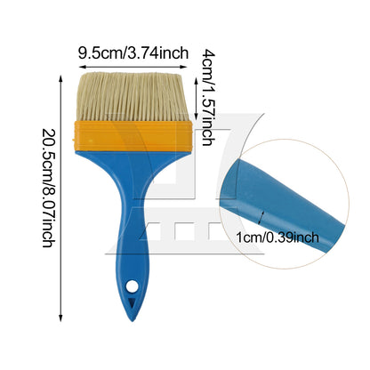 BQLZR Flat Paint Brush w/ Plastic Handle for Professional Painter 4 Inch