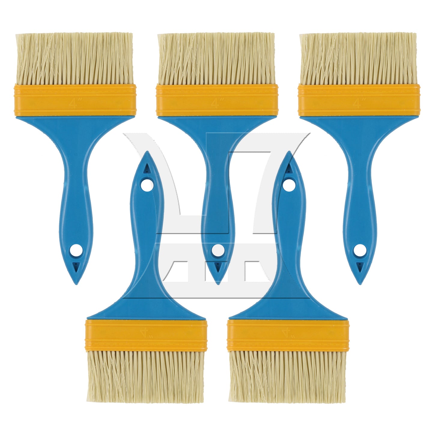 BQLZR Flat Paint Brush w/ Plastic Handle for Professional Painter 4 Inch