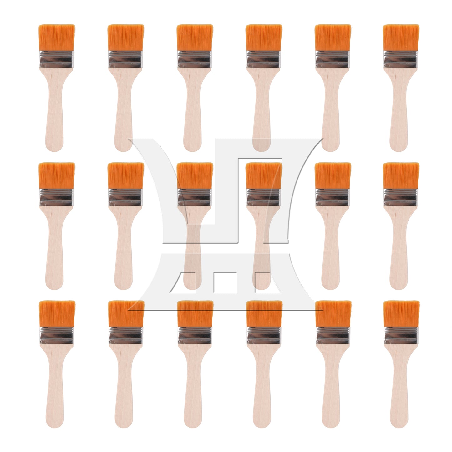 BQLZR 2 Pieces Thin Wood Painting Brush Tool 1.85" Width w/ White Nylon Mittens Set