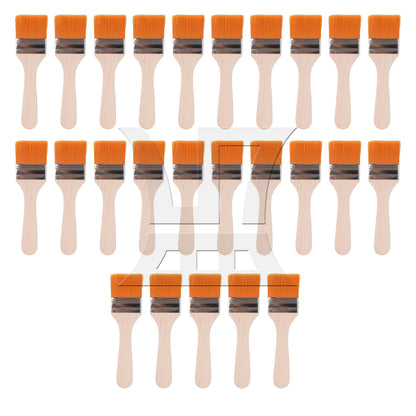 BQLZR 2 Pieces Thin Wood Painting Brush Tool 1.85" Width w/ White Nylon Mittens Set