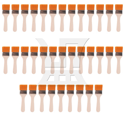 BQLZR 2 Pieces Thin Wood Painting Brush Tool 1.85" Width w/ White Nylon Mittens Set
