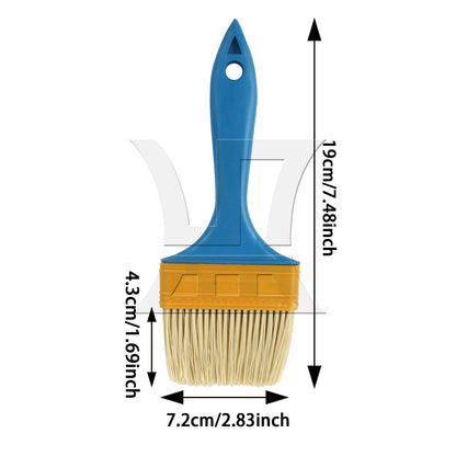 BQLZR Painting Brush for Cabinet Home Improvement w/ Blue Plastic Handle 3"