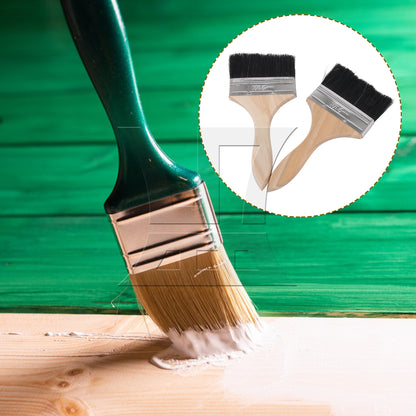 BQLZR Thick Wooden Handle Nylon Brushes for Art Painting 4 Inch Width Set