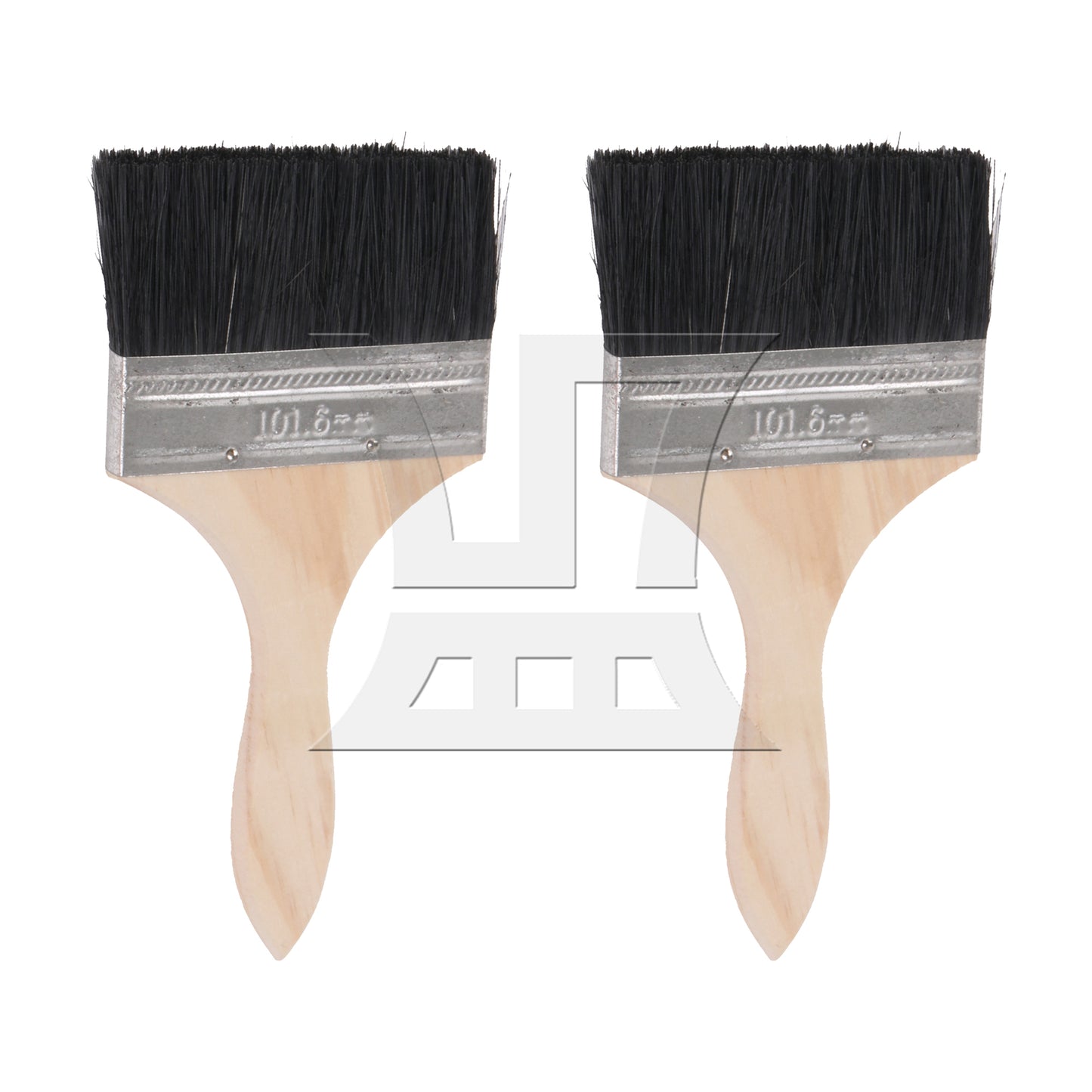 BQLZR Thick Wooden Handle Nylon Brushes for Art Painting 4 Inch Width Set