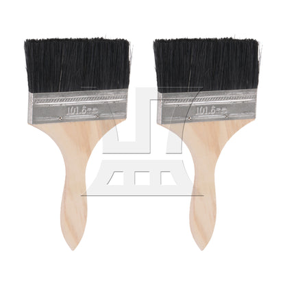 BQLZR Thick Wooden Handle Nylon Brushes for Art Painting 4 Inch Width Set