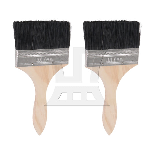 BQLZR Thick Wooden Handle Nylon Brushes for Art Painting 4 Inch Width Set