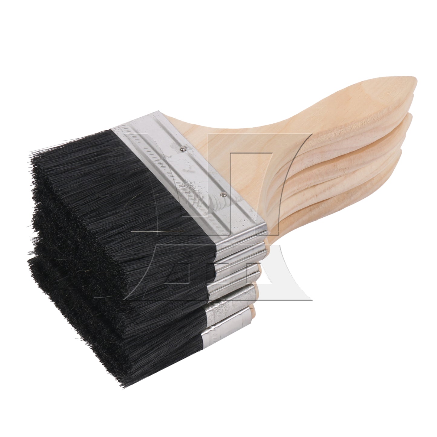 BQLZR Thick Wooden Handle Nylon Brushes for Art Painting 4 Inch Width Set