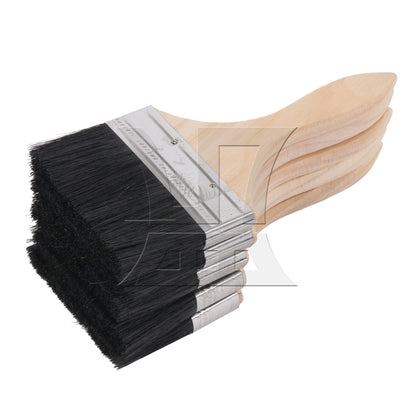 BQLZR Thick Wooden Handle Nylon Brushes for Art Painting 4 Inch Width Set