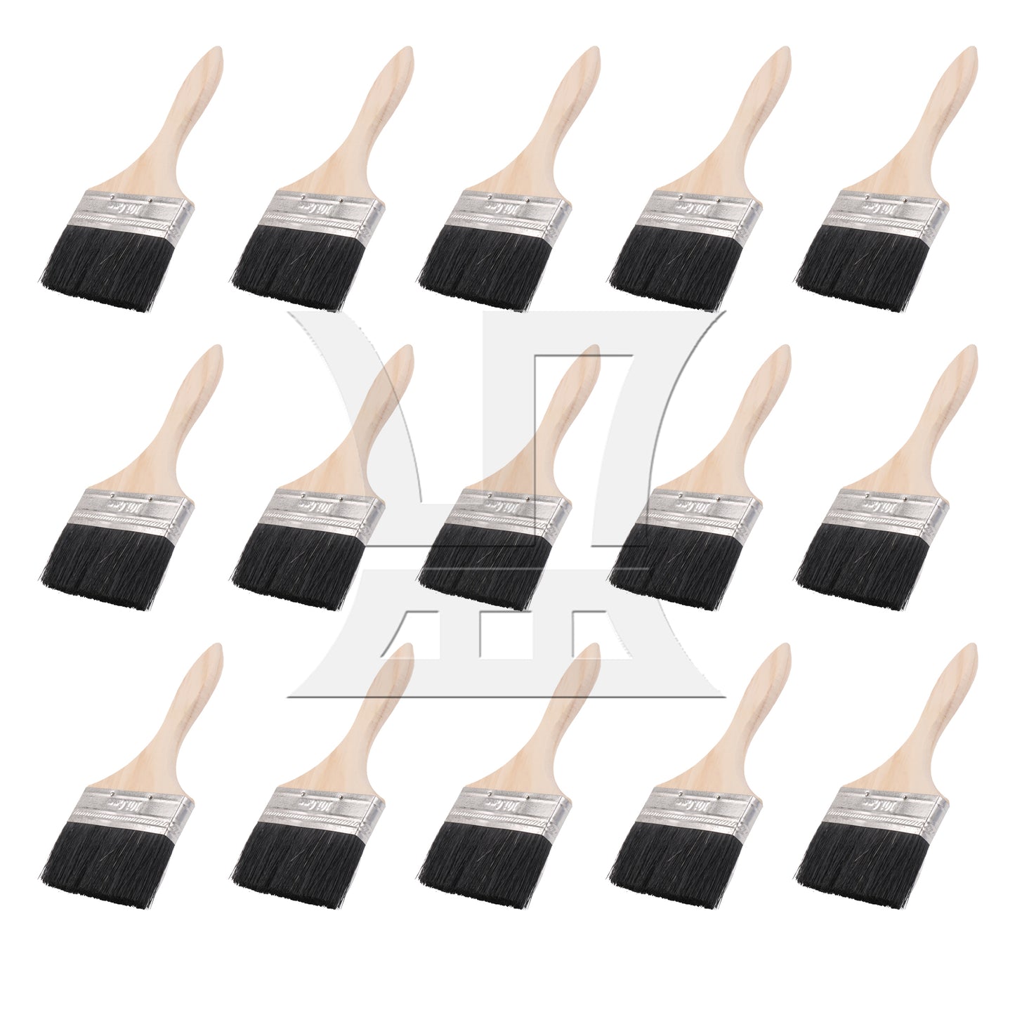 BQLZR Thick Wooden Handle Nylon Brushes for Art Painting 4 Inch Width Set