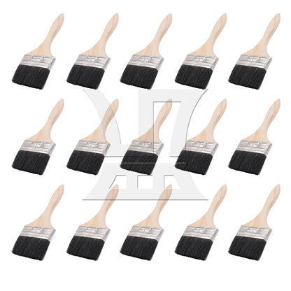 BQLZR Thick Wooden Handle Nylon Brushes for Art Painting 4 Inch Width Set