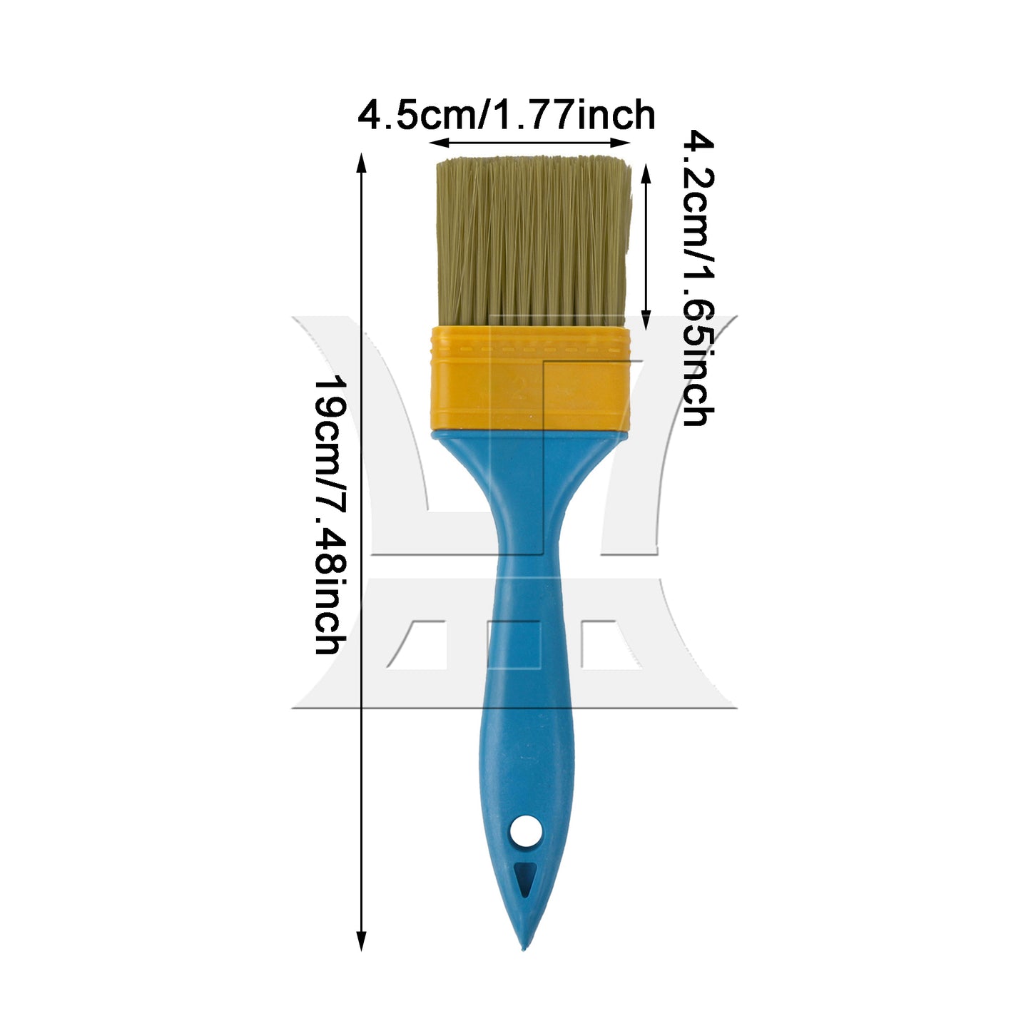 BQLZR Thick Plastic Handle Paint Brushes for Art Painting Tools 2" Width