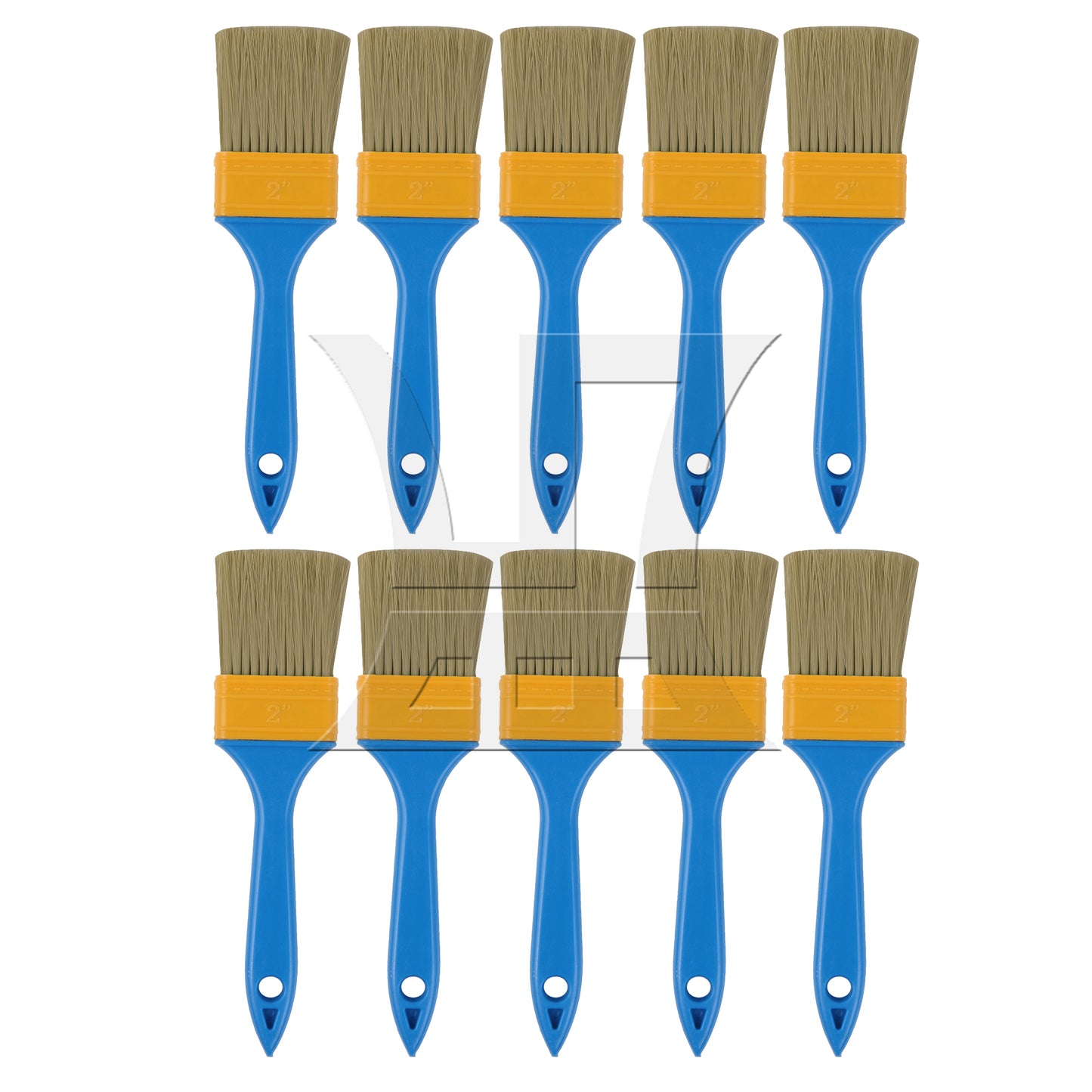 BQLZR Thick Plastic Handle Paint Brushes for Art Painting Tools 2" Width