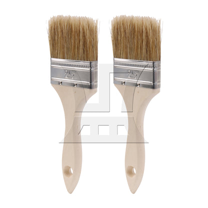 BQLZR 2 Pieces Natural Bristle Paint Brush Thin Handle for Indoor Decorations 2 1/2"