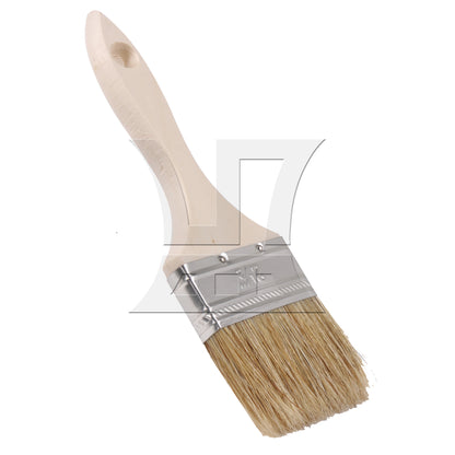 BQLZR 2 Pieces Natural Bristle Paint Brush Thin Handle for Indoor Decorations 2 1/2"
