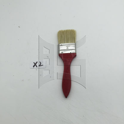 BQLZR Flat Paint Brushes with Red Handle 2 Inch Stain Brushes for Painting