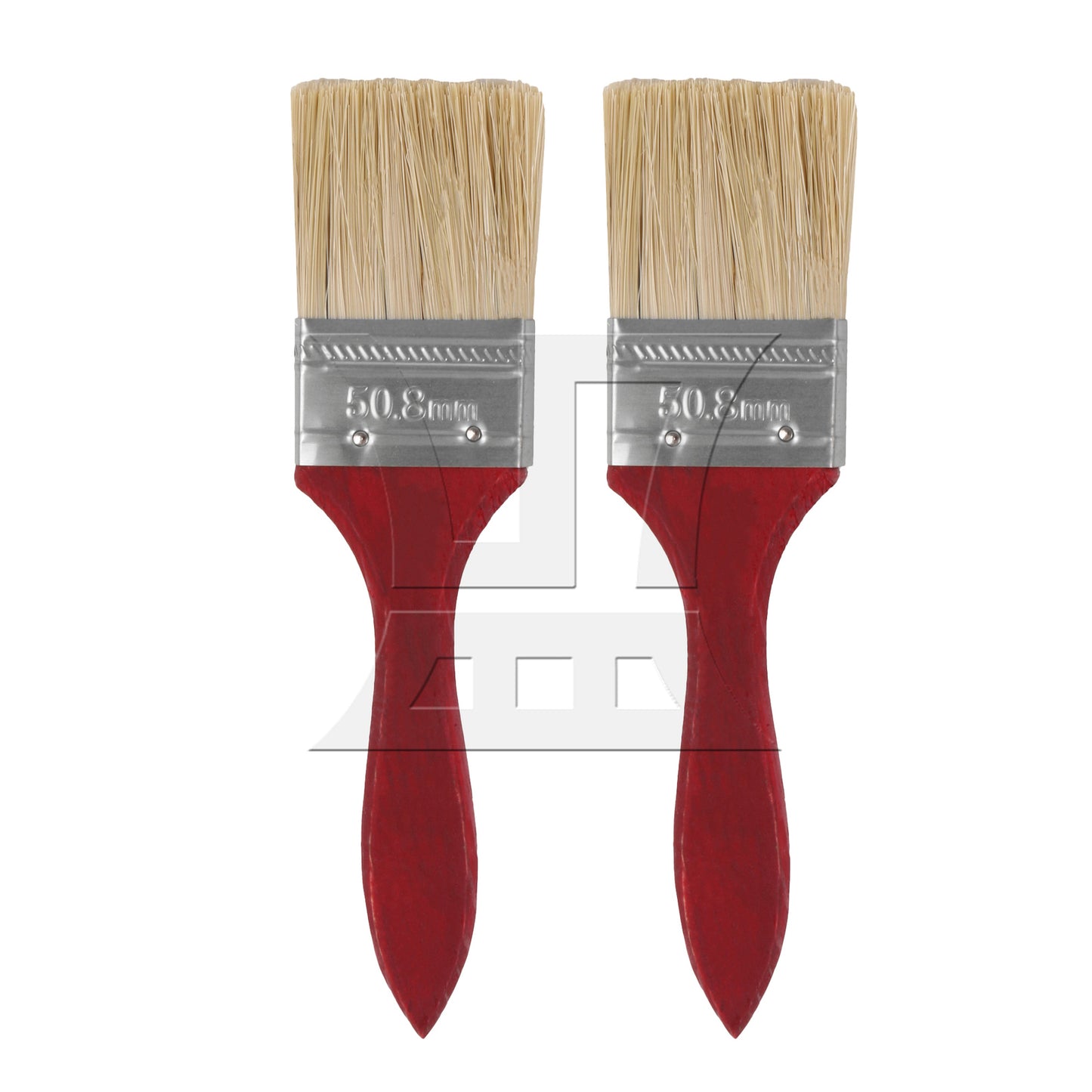 BQLZR Flat Paint Brushes with Red Handle 2 Inch Stain Brushes for Painting