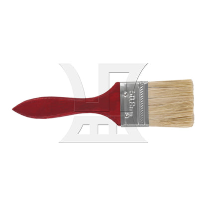 BQLZR Flat Paint Brushes with Red Handle 2 Inch Stain Brushes for Painting