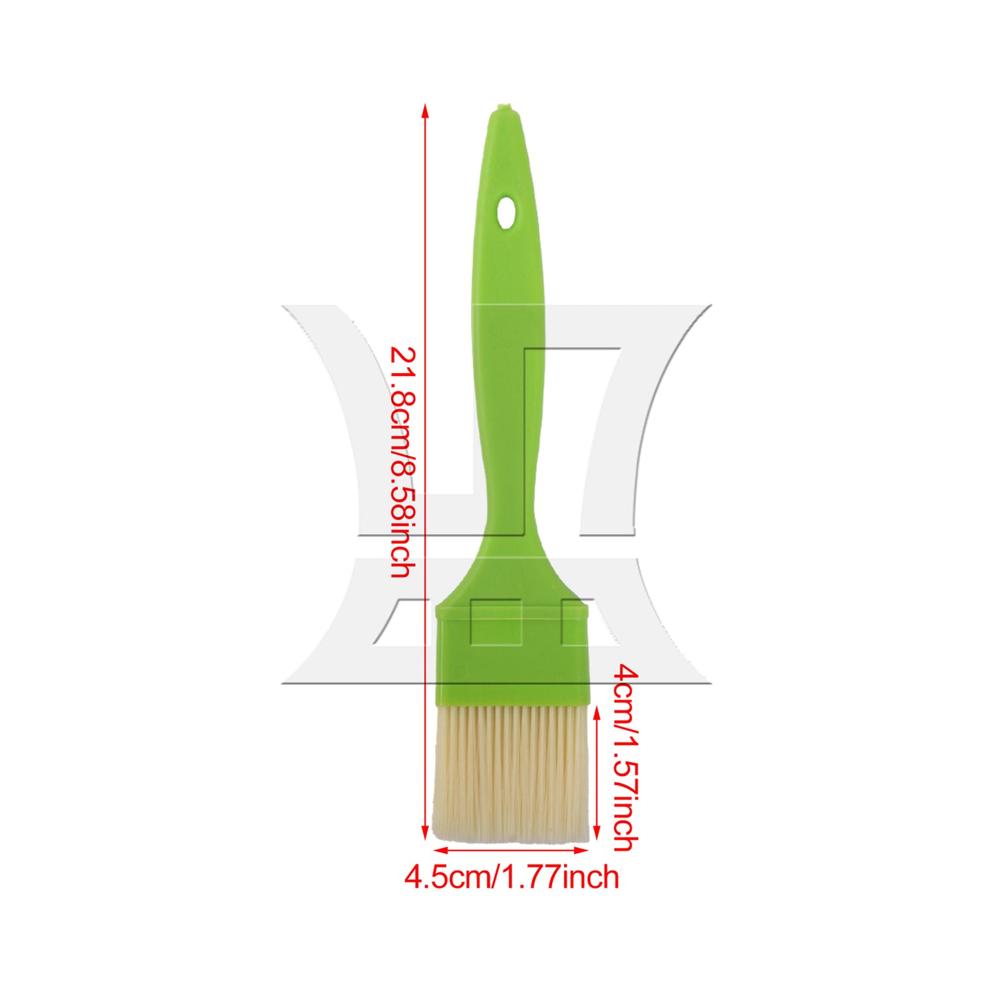 BQLZR  2" Flat Paint Brushes with Plastic Handle for Home Art Tools Green