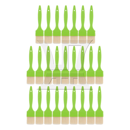 BQLZR  2" Flat Paint Brushes with Plastic Handle for Home Art Tools Green