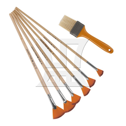 BQLZR Flat Paint Brush with Yellow Plastic Handle 2" & 9 Inch Roller Cover