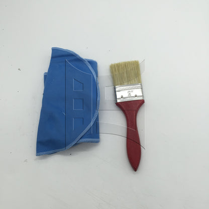 BQLZR 2 Pieces Mahogany Wood Handle Painting Brush 2" Width w/ Cleaning Cloth Set