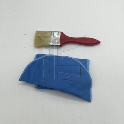 BQLZR 2 Pieces Mahogany Wood Handle Painting Brush 2" Width w/ Cleaning Cloth Set