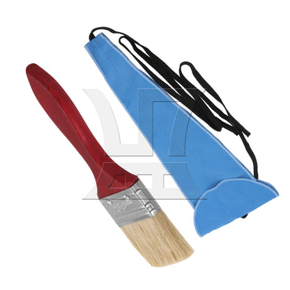 BQLZR 2 Pieces Mahogany Wood Handle Painting Brush 2" Width w/ Cleaning Cloth Set